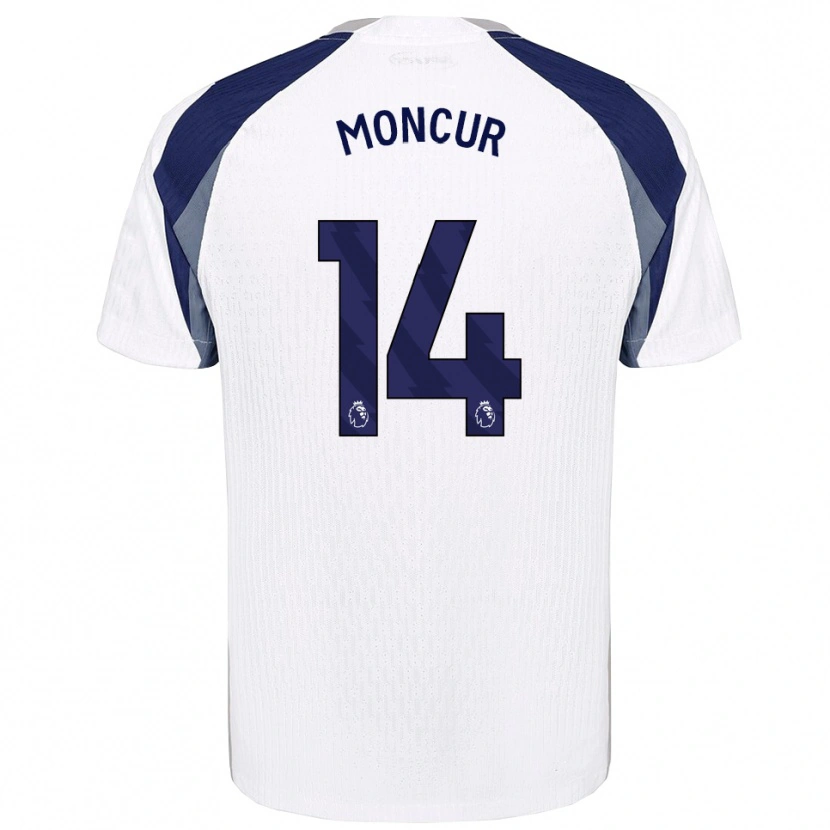Danxen Dzieci Ronny Moncur #14 Biało-Granatowy Domowa Koszulka 2025/26 Koszulki Klubowe