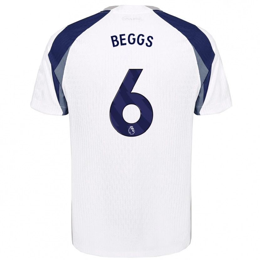 Danxen Dzieci Jamel Beggs #6 Biało-Granatowy Domowa Koszulka 2025/26 Koszulki Klubowe