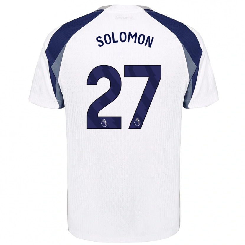 Danxen Dzieci Manor Solomon #27 Biało-Granatowy Domowa Koszulka 2025/26 Koszulki Klubowe