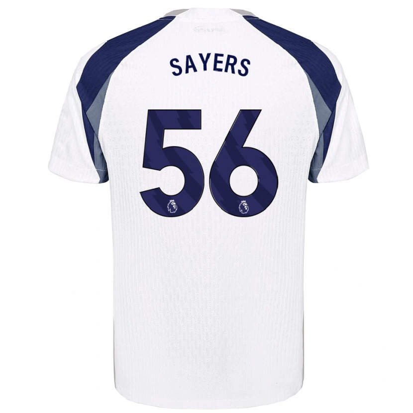 Danxen Dzieci Charlie Sayers #56 Biało-Granatowy Domowa Koszulka 2025/26 Koszulki Klubowe