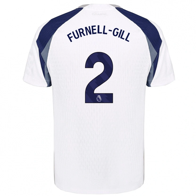 Danxen Dzieci Luca Furnell-Gill #2 Biało-Granatowy Domowa Koszulka 2025/26 Koszulki Klubowe
