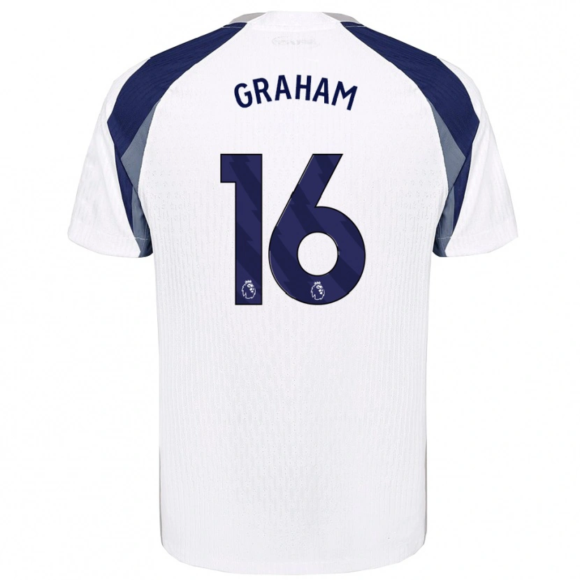 Danxen Dzieci Kit Graham #16 Biało-Granatowy Domowa Koszulka 2025/26 Koszulki Klubowe