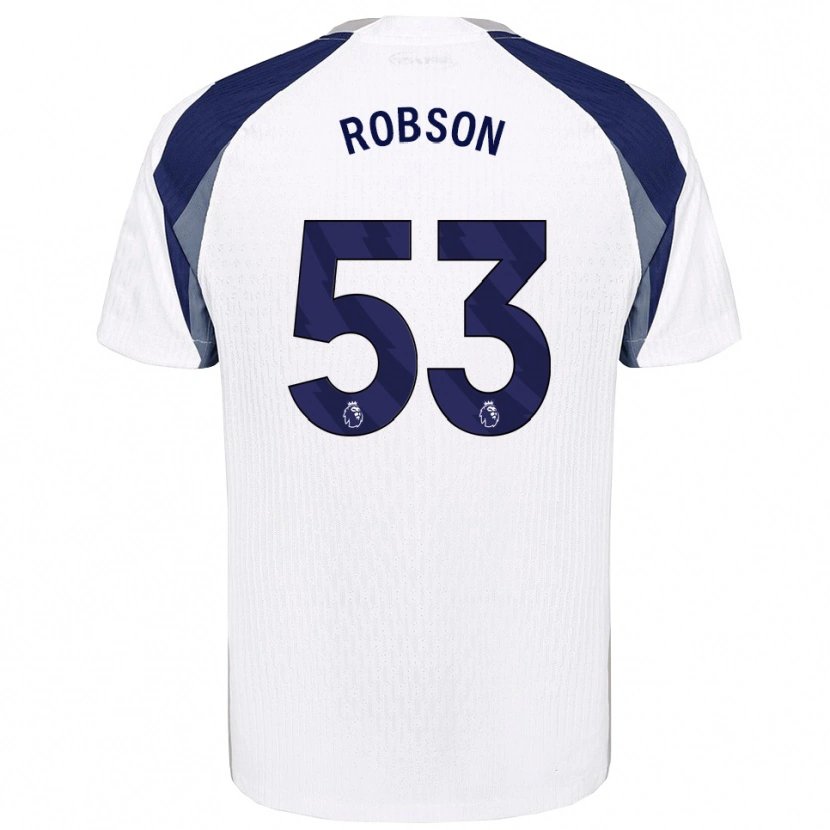 Danxen Dzieci Max Robson #53 Biało-Granatowy Domowa Koszulka 2025/26 Koszulki Klubowe