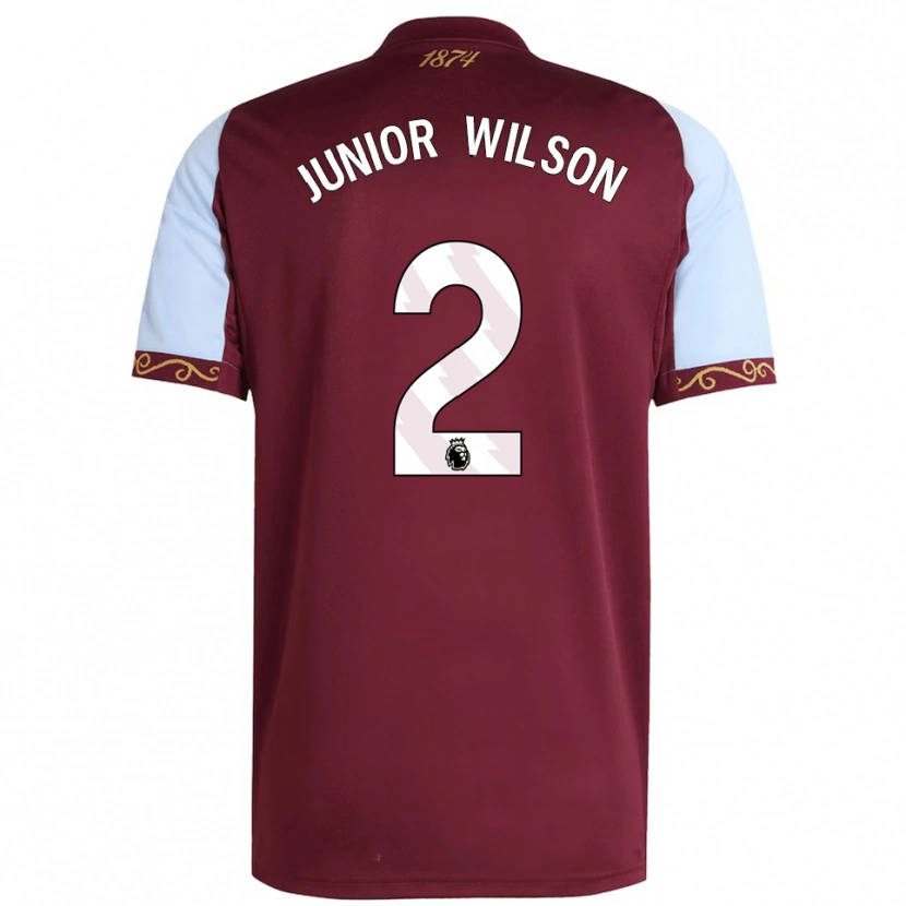 Danxen Dzieci Junior Wilson #2 Burgundowo-Błękitny Domowa Koszulka 2025/26 Koszulki Klubowe