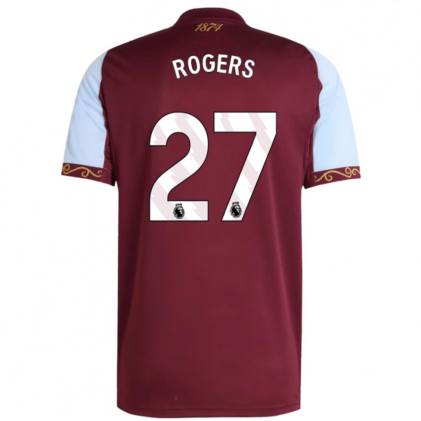 Danxen Dzieci Morgan Rogers #27 Burgundowo-Błękitny Domowa Koszulka 2025/26 Koszulki Klubowe