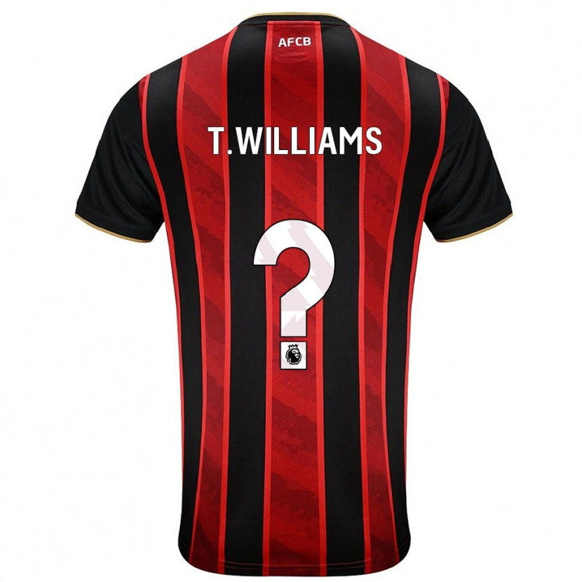 Danxen Dzieci Toure Williams #0 Czerwono-Czarny Domowa Koszulka 2025/26 Koszulki Klubowe