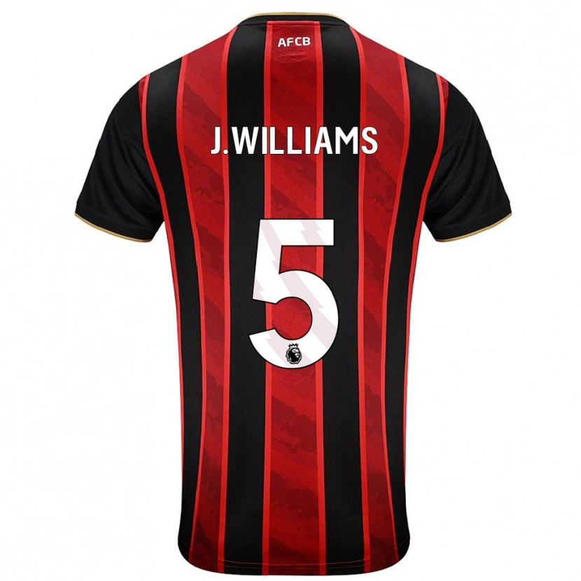 Danxen Dzieci Jay Williams #5 Czerwono-Czarny Domowa Koszulka 2025/26 Koszulki Klubowe