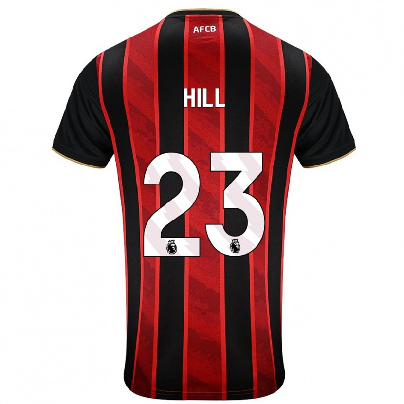 Danxen Dzieci James Hill #23 Czerwono-Czarny Domowa Koszulka 2025/26 Koszulki Klubowe