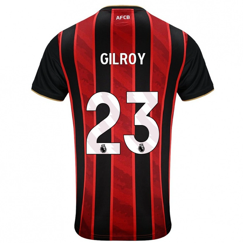 Danxen Dzieci Chloe Gilroy #23 Czerwono-Czarny Domowa Koszulka 2025/26 Koszulki Klubowe
