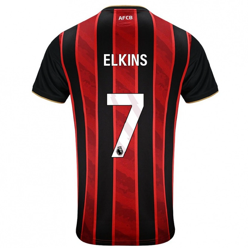 Danxen Dzieci Elle Elkins #7 Czerwono-Czarny Domowa Koszulka 2025/26 Koszulki Klubowe