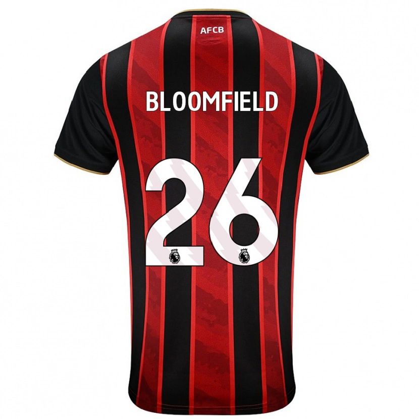 Danxen Dzieci Erin Bloomfield #26 Czerwono-Czarny Domowa Koszulka 2025/26 Koszulki Klubowe