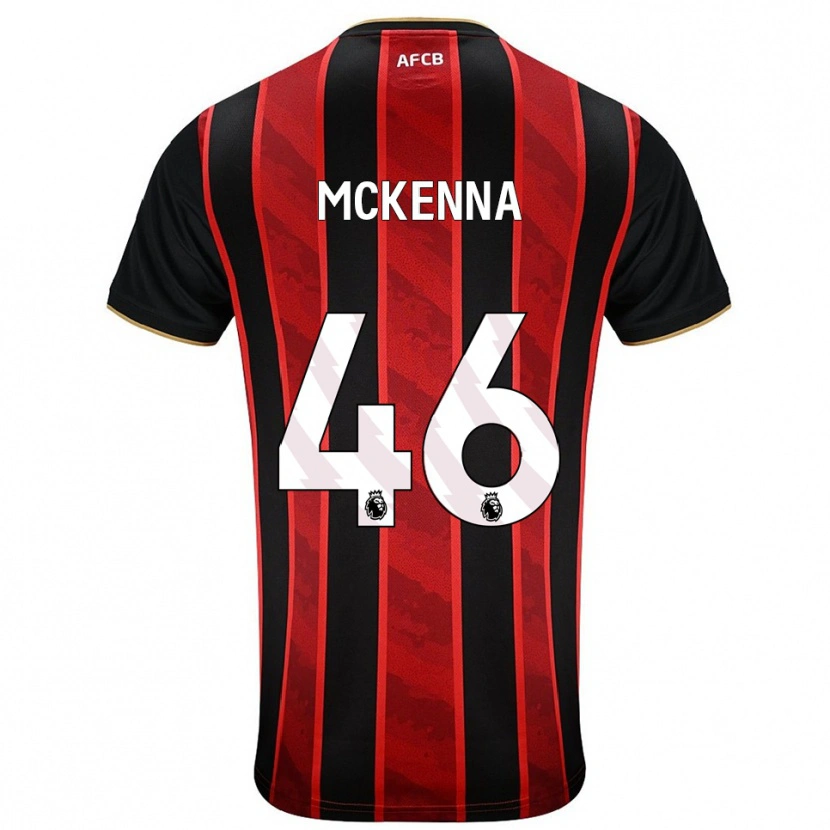 Danxen Dzieci Callan Mckenna #46 Czerwono-Czarny Domowa Koszulka 2025/26 Koszulki Klubowe