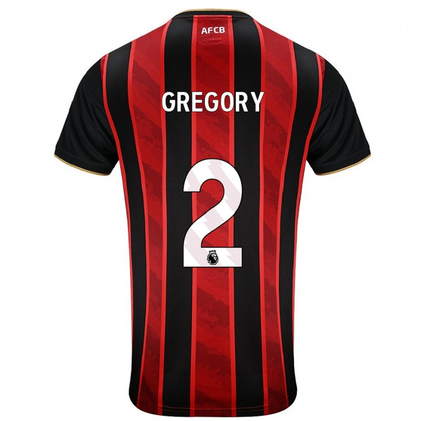 Danxen Dzieci Karlos Gregory #2 Czerwono-Czarny Domowa Koszulka 2025/26 Koszulki Klubowe
