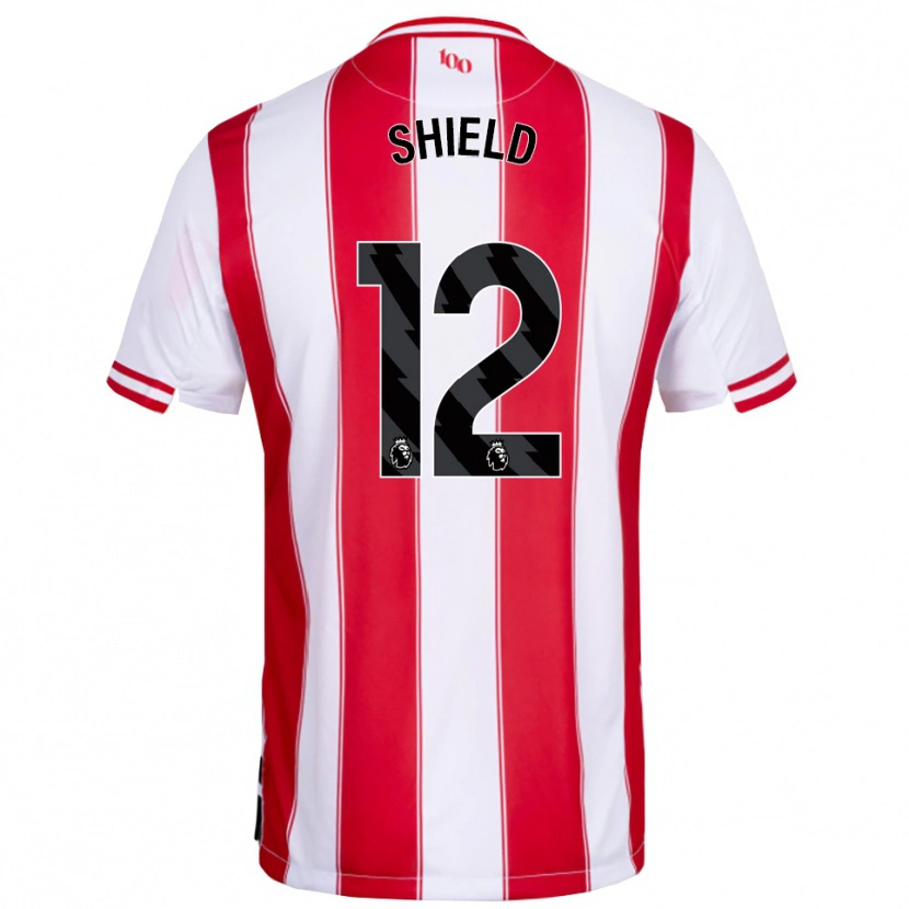 Danxen Dzieci Ollie Shield #12 Czerwono-Biały Domowa Koszulka 2025/26 Koszulki Klubowe