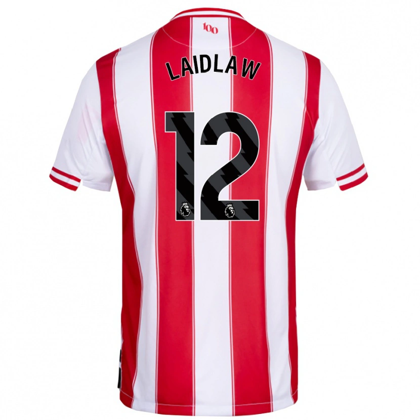 Danxen Dzieci Ethan Laidlaw #12 Czerwono-Biały Domowa Koszulka 2025/26 Koszulki Klubowe