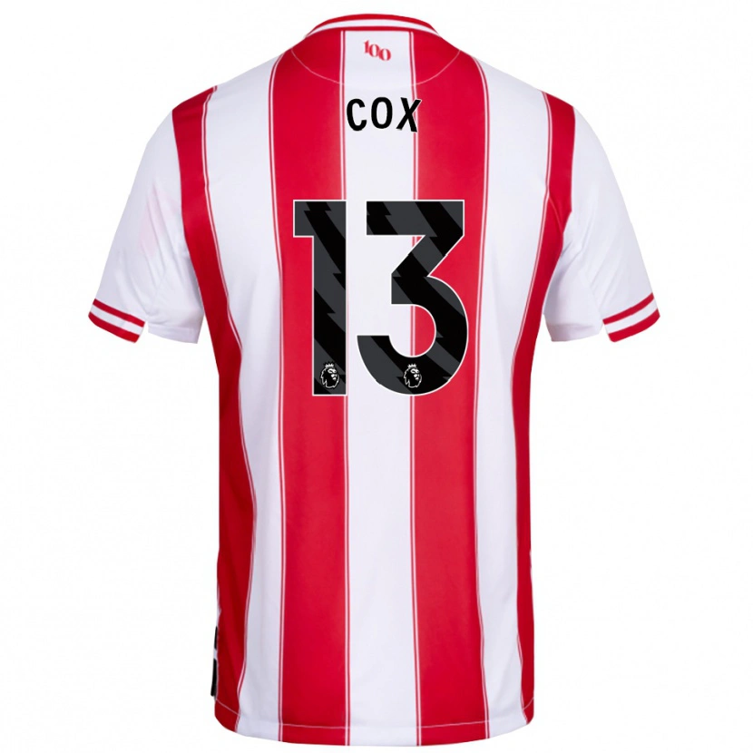 Danxen Dzieci Matthew Cox #13 Czerwono-Biały Domowa Koszulka 2025/26 Koszulki Klubowe