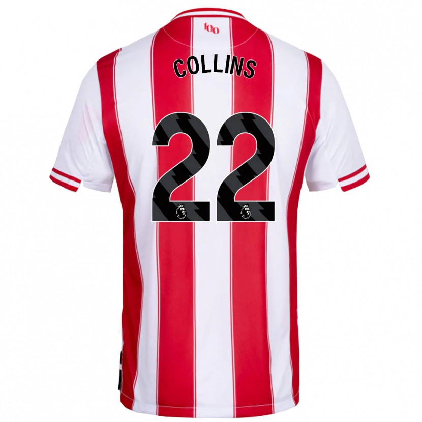 Danxen Dzieci Nathan Collins #22 Czerwono-Biały Domowa Koszulka 2025/26 Koszulki Klubowe