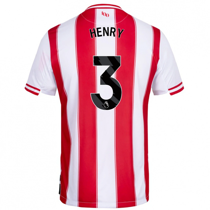 Danxen Dzieci Rico Henry #3 Czerwono-Biały Domowa Koszulka 2025/26 Koszulki Klubowe