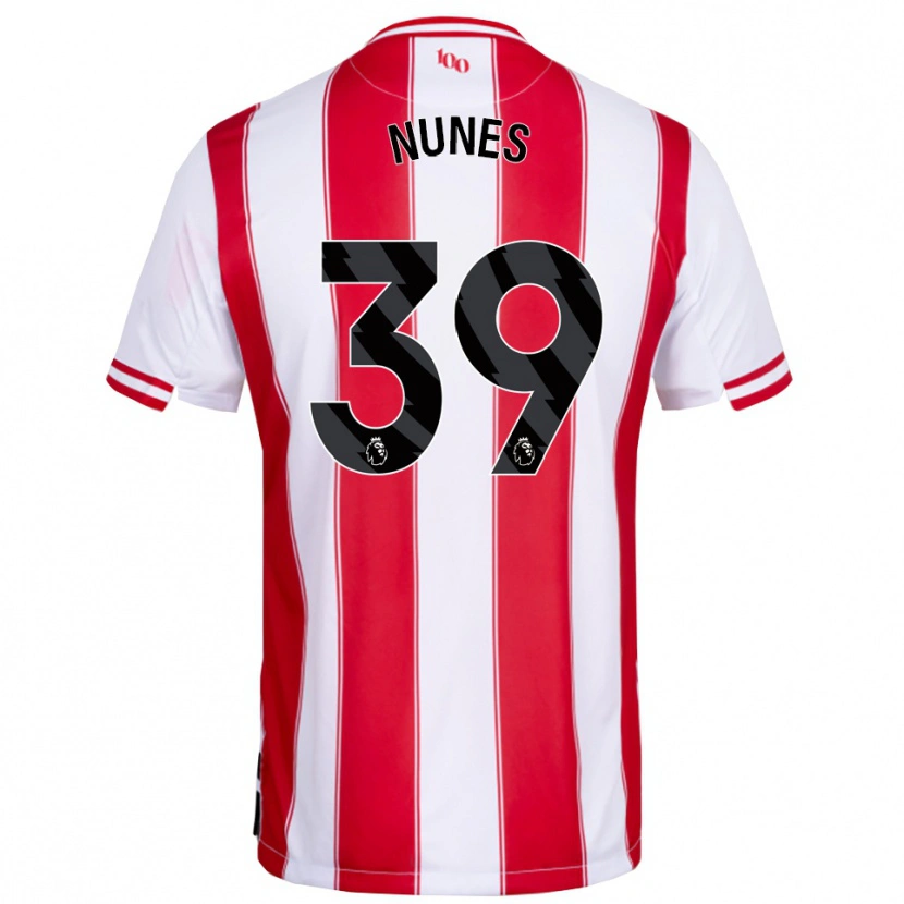 Danxen Dzieci Gustavo Nunes #39 Czerwono-Biały Domowa Koszulka 2025/26 Koszulki Klubowe
