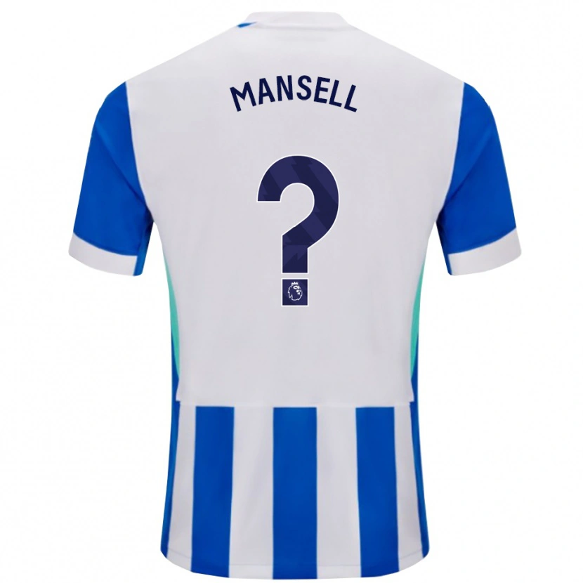 Danxen Dzieci Alfie Mansell #0 Niebiesko-Biały Domowa Koszulka 2025/26 Koszulki Klubowe
