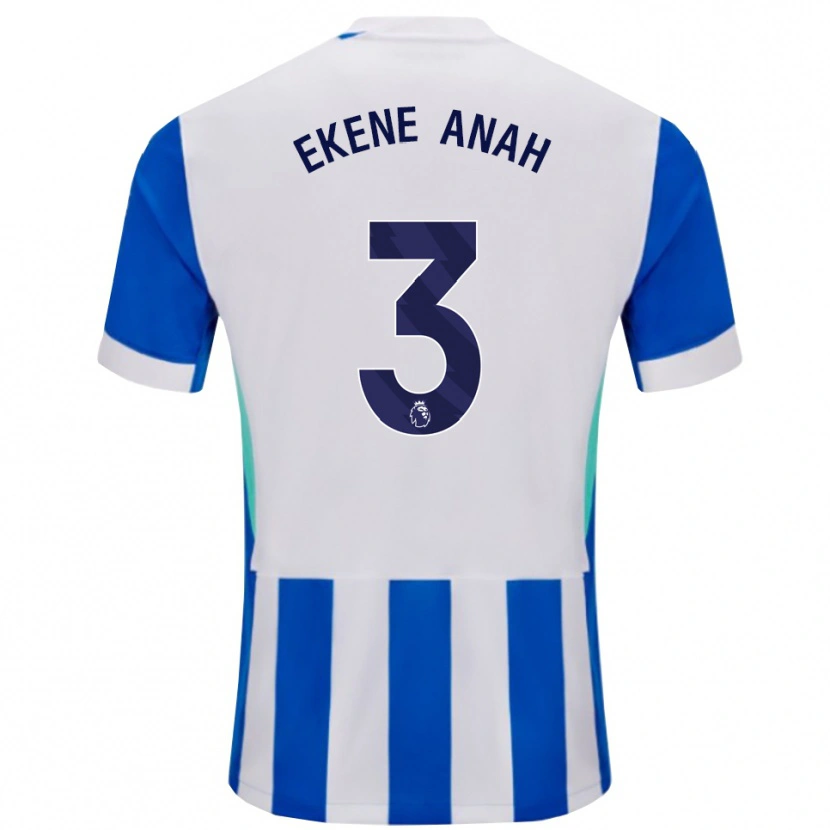 Danxen Dzieci Cristiano Ekene Anah #3 Niebiesko-Biały Domowa Koszulka 2025/26 Koszulki Klubowe