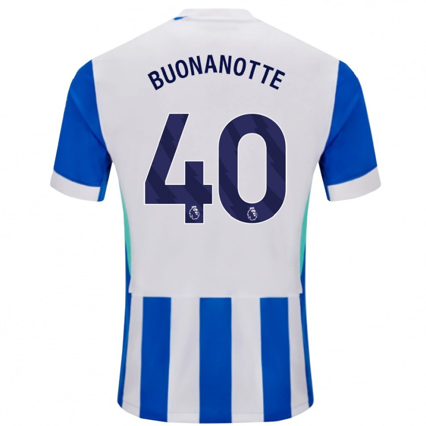 Danxen Dzieci Facundo Buonanotte #40 Niebiesko-Biały Domowa Koszulka 2025/26 Koszulki Klubowe