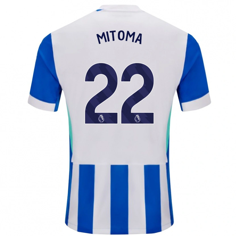 Danxen Dzieci Kaoru Mitoma #22 Niebiesko-Biały Domowa Koszulka 2025/26 Koszulki Klubowe
