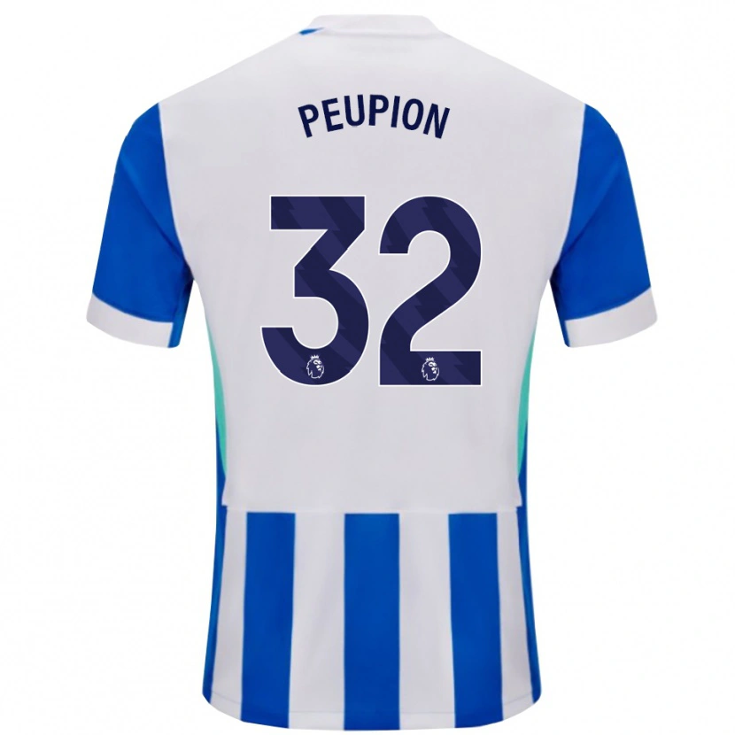 Danxen Dzieci Cameron Peupion #32 Niebiesko-Biały Domowa Koszulka 2025/26 Koszulki Klubowe