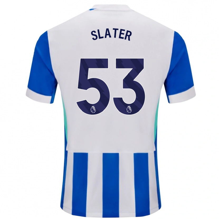 Danxen Dzieci Jacob Slater #53 Niebiesko-Biały Domowa Koszulka 2025/26 Koszulki Klubowe