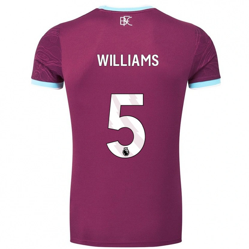 Danxen Dzieci Jesse Williams #5 Burgundowo-Błękitny Domowa Koszulka 2025/26 Koszulki Klubowe