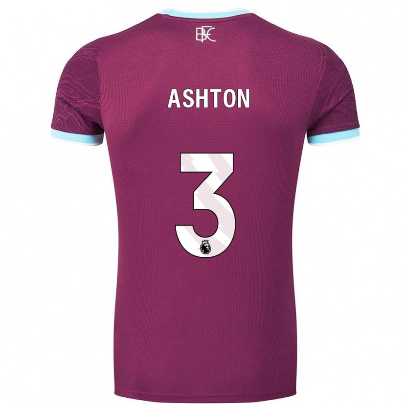 Danxen Dzieci Joe Ashton #3 Burgundowo-Błękitny Domowa Koszulka 2025/26 Koszulki Klubowe