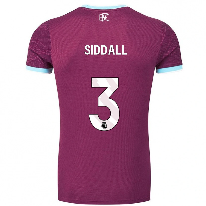Danxen Dzieci Emma Siddall #3 Burgundowo-Błękitny Domowa Koszulka 2025/26 Koszulki Klubowe