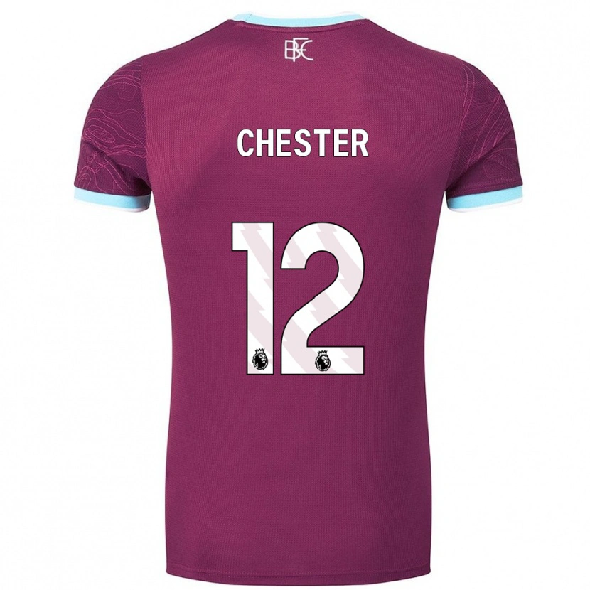 Danxen Dzieci Felix Chester #12 Burgundowo-Błękitny Domowa Koszulka 2025/26 Koszulki Klubowe