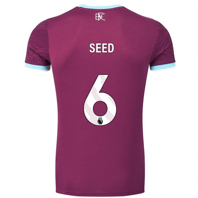 Danxen Dzieci Helen Seed #6 Burgundowo-Błękitny Domowa Koszulka 2025/26 Koszulki Klubowe