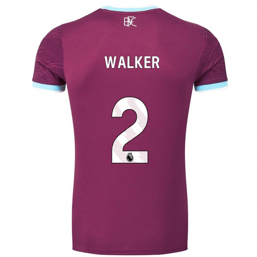 Danxen Dzieci Kyle Walker #2 Burgundowo-Błękitny Domowa Koszulka 2025/26 Koszulki Klubowe