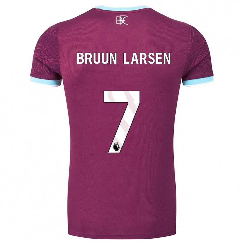 Danxen Dzieci Jacob Bruun Larsen #7 Burgundowo-Błękitny Domowa Koszulka 2025/26 Koszulki Klubowe