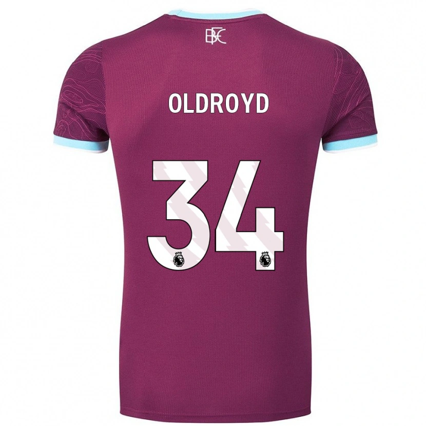 Danxen Dzieci Amelia Oldroyd #34 Burgundowo-Błękitny Domowa Koszulka 2025/26 Koszulki Klubowe