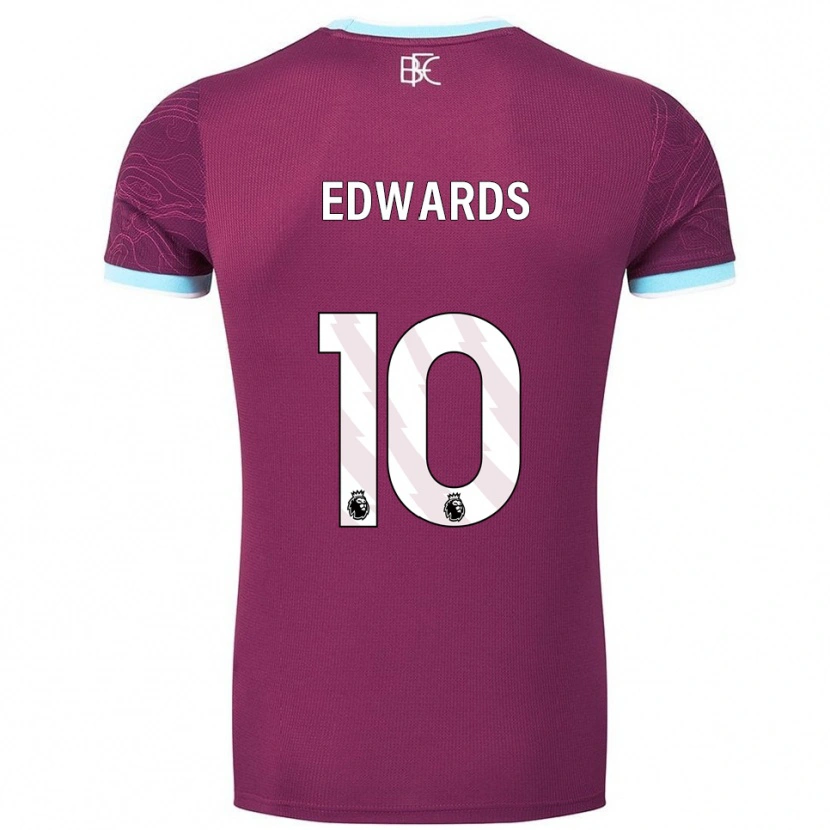 Danxen Dzieci Marcus Edwards #10 Burgundowo-Błękitny Domowa Koszulka 2025/26 Koszulki Klubowe