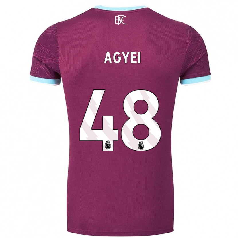 Danxen Dzieci Enock Agyei #48 Burgundowo-Błękitny Domowa Koszulka 2025/26 Koszulki Klubowe
