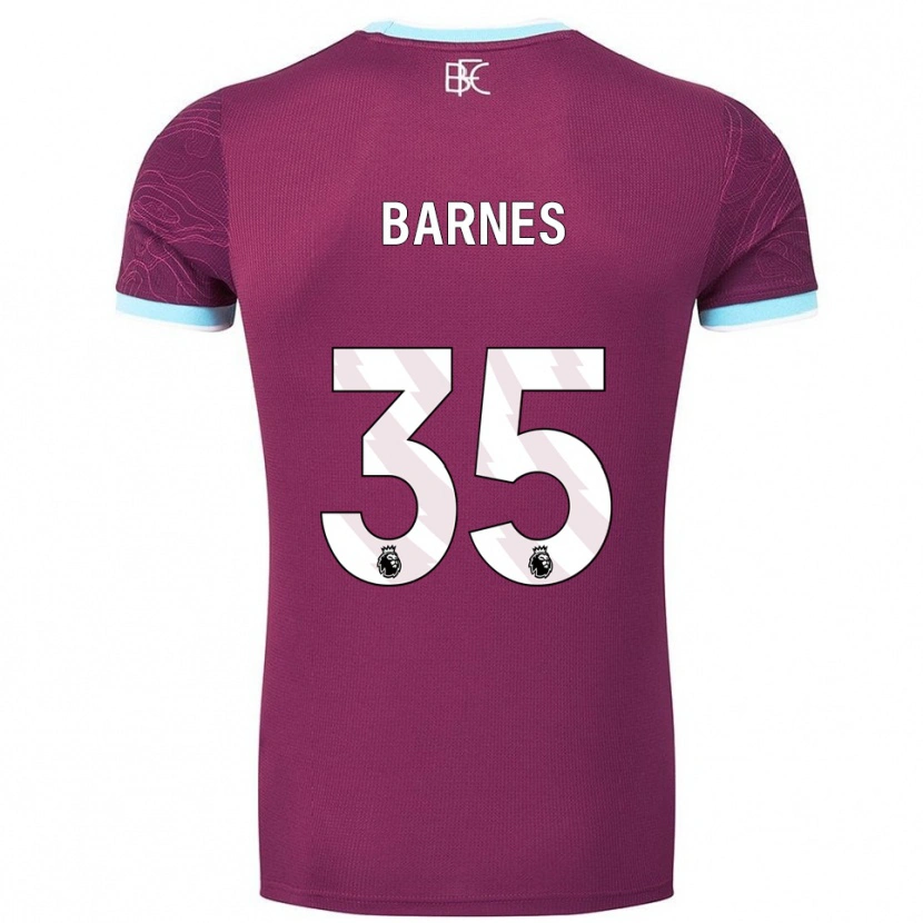 Danxen Dzieci Ashley Barnes #35 Burgundowo-Błękitny Domowa Koszulka 2025/26 Koszulki Klubowe