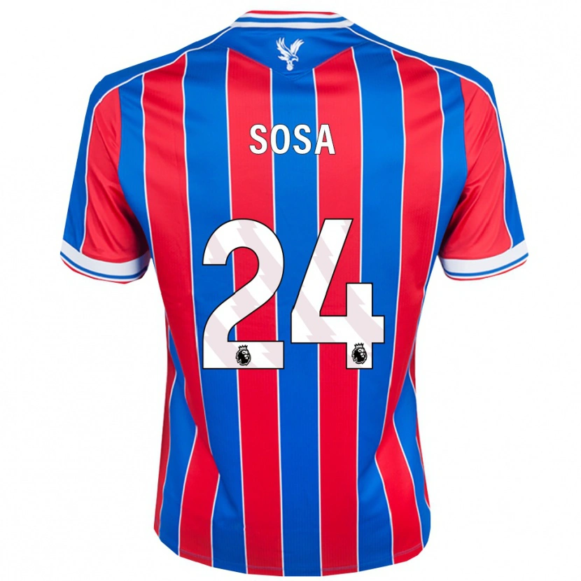 Danxen Dzieci Borna Sosa #24 Niebiesko-Czerwono-Biały Domowa Koszulka 2025/26 Koszulki Klubowe