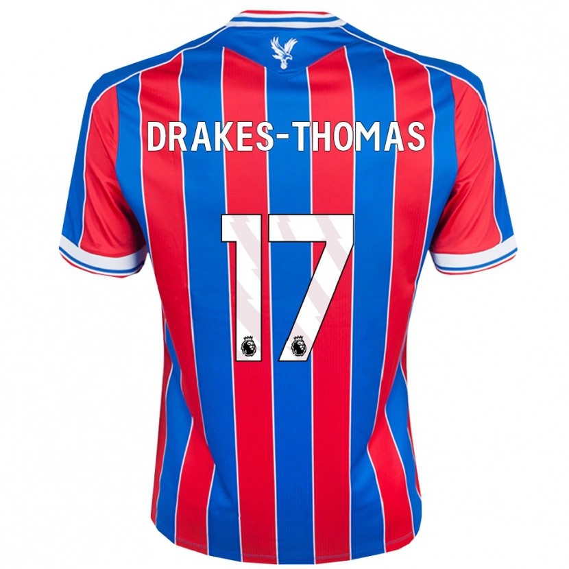 Danxen Dzieci Joél Drakes-Thomas #17 Niebiesko-Czerwono-Biały Domowa Koszulka 2025/26 Koszulki Klubowe