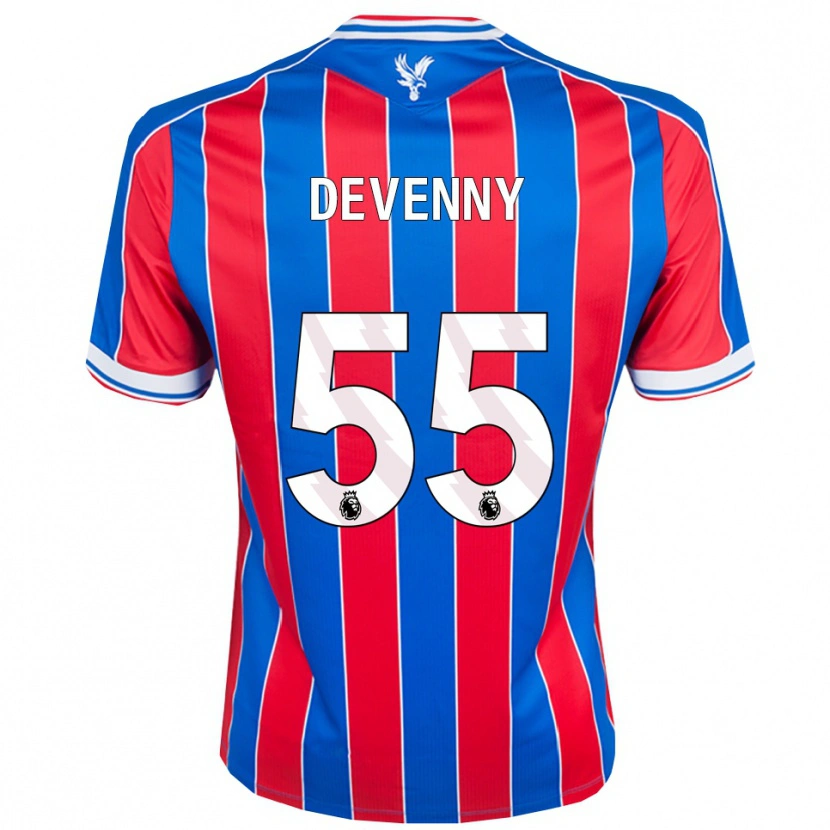 Danxen Dzieci Justin Devenny #55 Niebiesko-Czerwono-Biały Domowa Koszulka 2025/26 Koszulki Klubowe