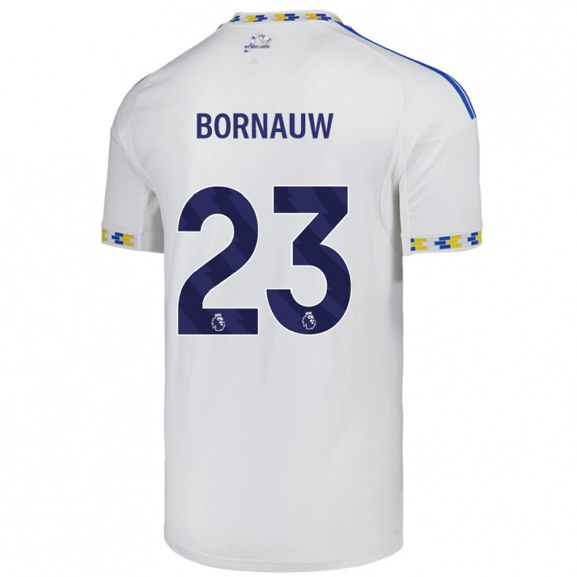 Danxen Dzieci Sebastiaan Bornauw #23 Biało-Niebieski Domowa Koszulka 2025/26 Koszulki Klubowe