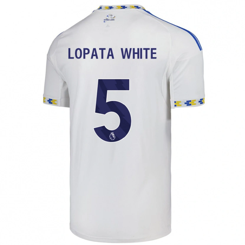 Danxen Dzieci Reuben Lopata-White #5 Biało-Niebieski Domowa Koszulka 2025/26 Koszulki Klubowe