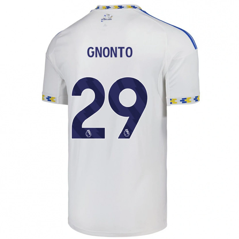 Danxen Dzieci Wilfried Gnonto #29 Biało-Niebieski Domowa Koszulka 2025/26 Koszulki Klubowe