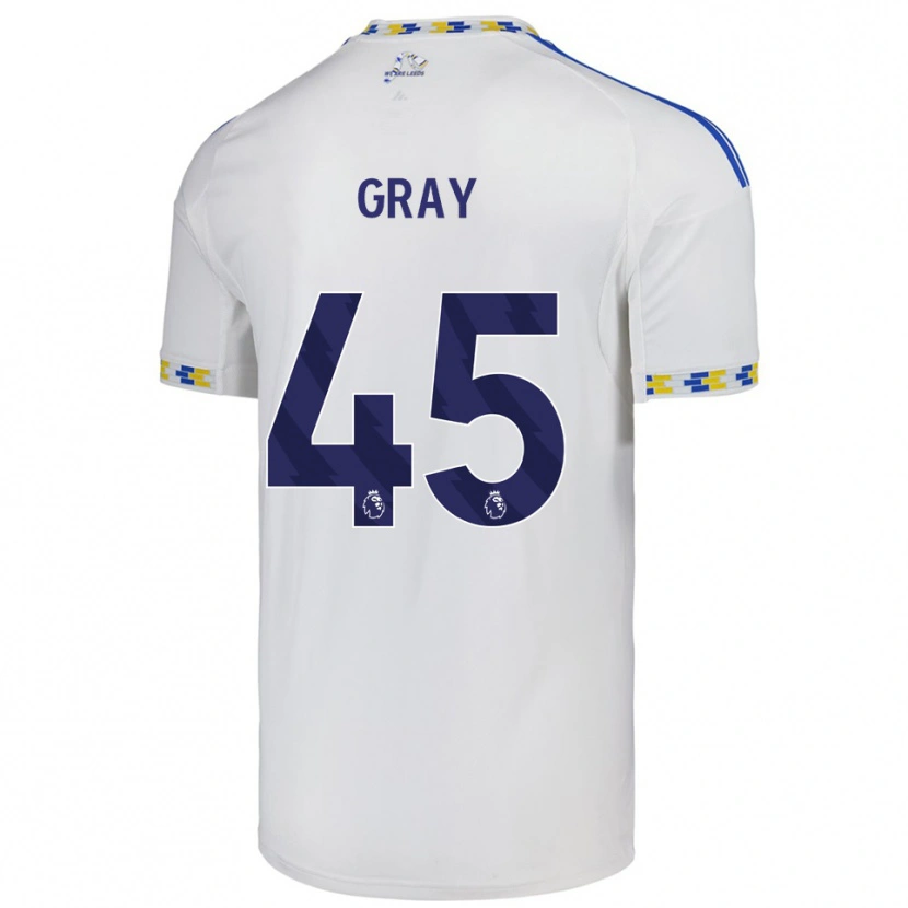 Danxen Dzieci Harry Gray #45 Biało-Niebieski Domowa Koszulka 2025/26 Koszulki Klubowe