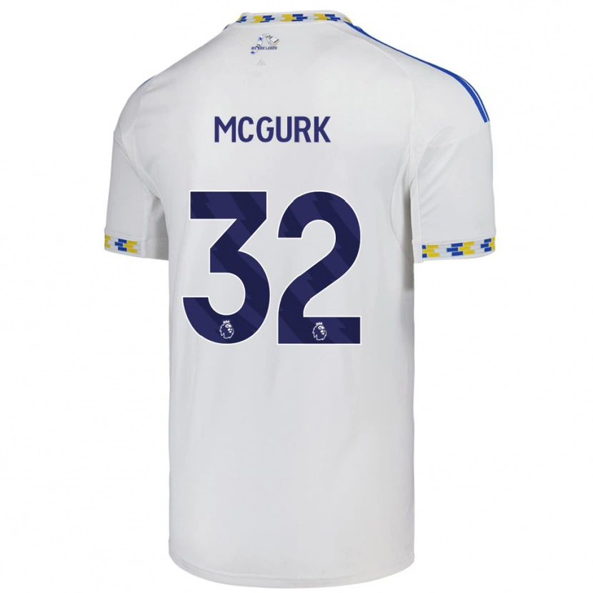 Danxen Dzieci Sean Mcgurk #32 Biało-Niebieski Domowa Koszulka 2025/26 Koszulki Klubowe