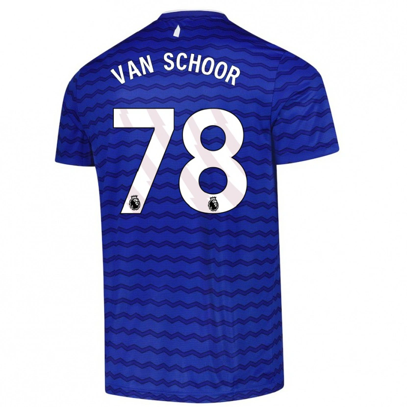 Danxen Dzieci Joshua Van Schoor #78 Niebiesko-Granatowy Domowa Koszulka 2025/26 Koszulki Klubowe
