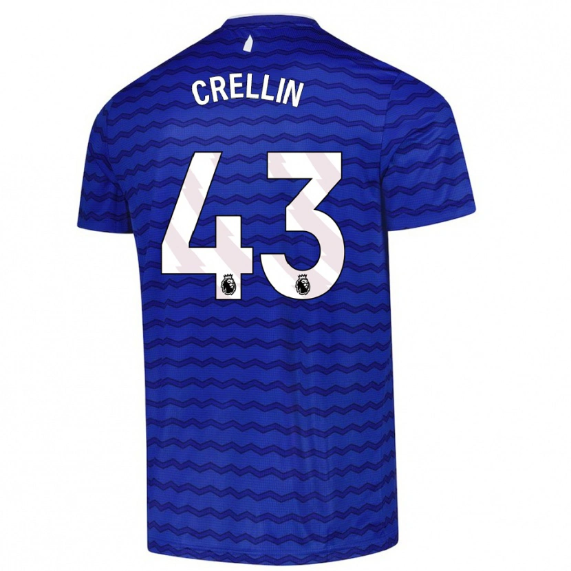 Danxen Dzieci Billy Crellin #43 Niebiesko-Granatowy Domowa Koszulka 2025/26 Koszulki Klubowe
